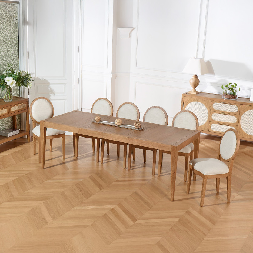 Tavolo da pranzo allungabile MONTANA 2R - Stile moderno in rovere, 10 posti a sedere, 140-220 x 90 cm