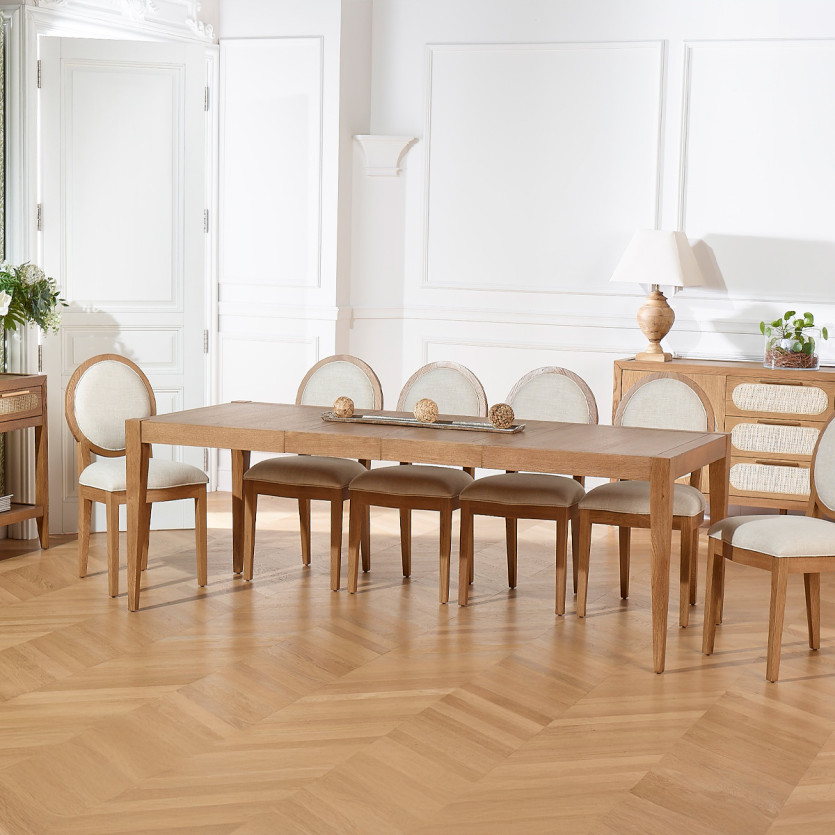 Tavolo da pranzo allungabile MONTANA 2R - Stile moderno in rovere, 10 posti a sedere, 140-220 x 90 cm