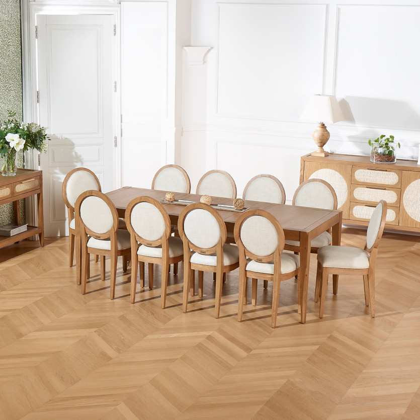 Ausziehbarer Esstisch MONTANA 2R - Moderner Stil in Eiche, 10 Personen, 140-220 x 90 cm