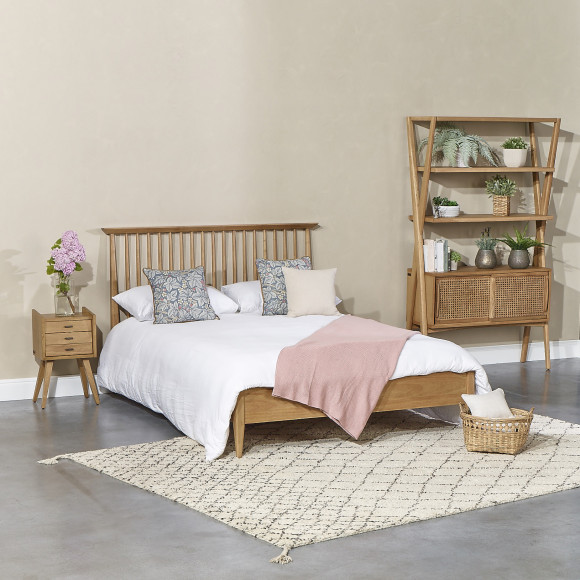 EDWARD Double Bed - Vintage Style with Bars 135 x 190, English size