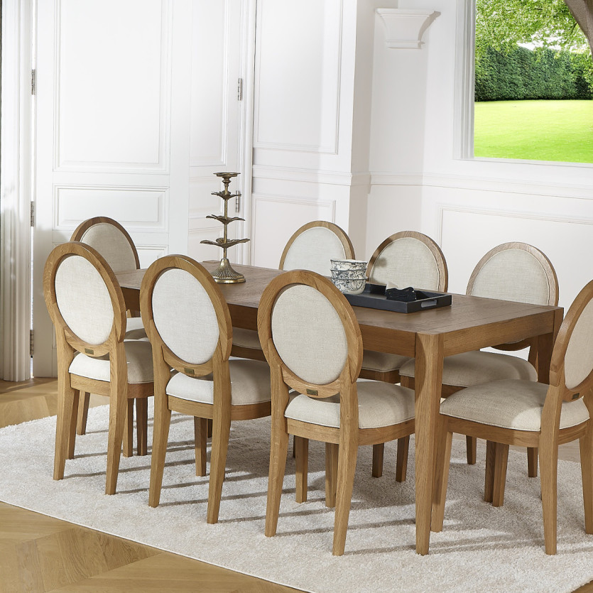 Fester Esstisch MONTANA M - Moderner Stil in Eiche, 8 Gäste, 180 x 90 cm