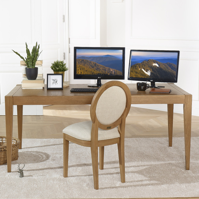 Mesa de comedor fija MONTANA M - Estilo moderno en roble, 8 comensales, 180 x 90 cm