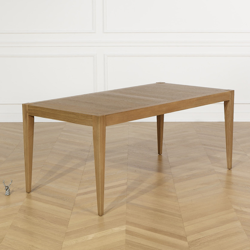 Mesa de comedor fija MONTANA M - Estilo moderno en roble, 8 comensales, 180 x 90 cm