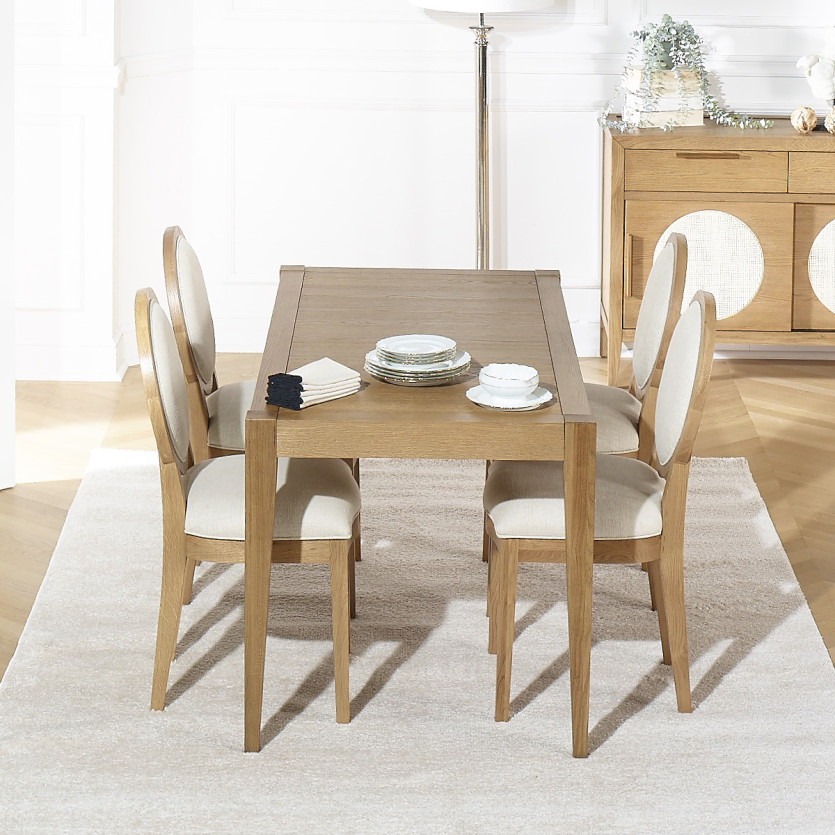 Table à manger fixe MONTANA S150 - Style moderne en chêne, 6 couverts, 150 x 78 cm