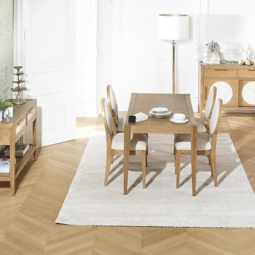 Tavolo da pranzo fisso MONTANA S - Stile moderno in rovere, 6 posti, 150 x 78 cm