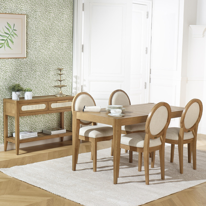 Mesa de comedor fija MONTANA S150 - Estilo moderno en roble, 6 plazas, 150 x 78 cm