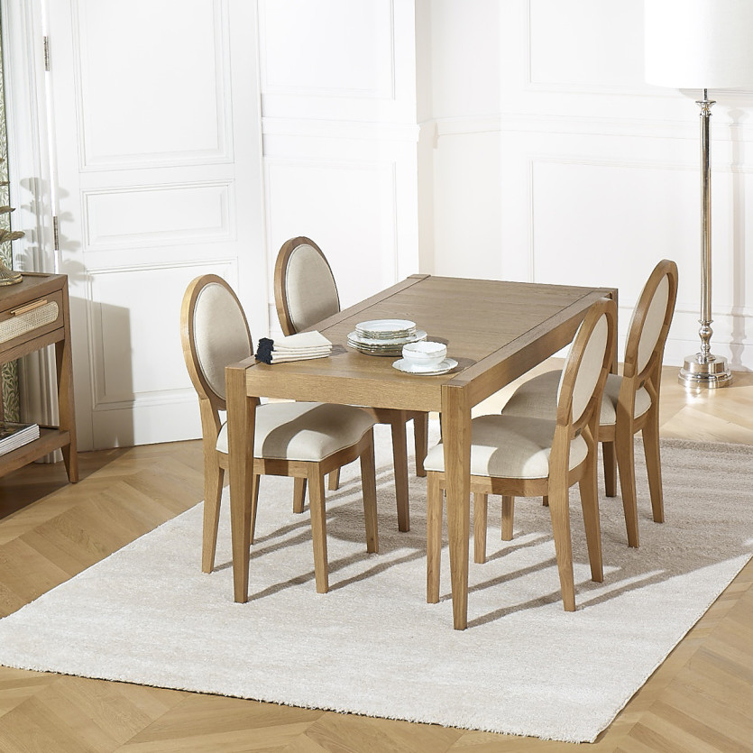 Tavolo da pranzo fisso MONTANA S - Stile moderno in rovere, 6 posti, 150 x 78 cm