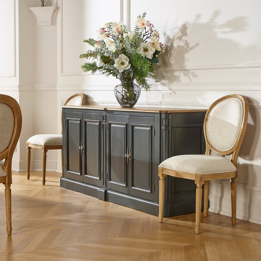 Buffet da sala da pranzo ARTHEMISE – Stile shabby chic, piano in rovere, 4 porte