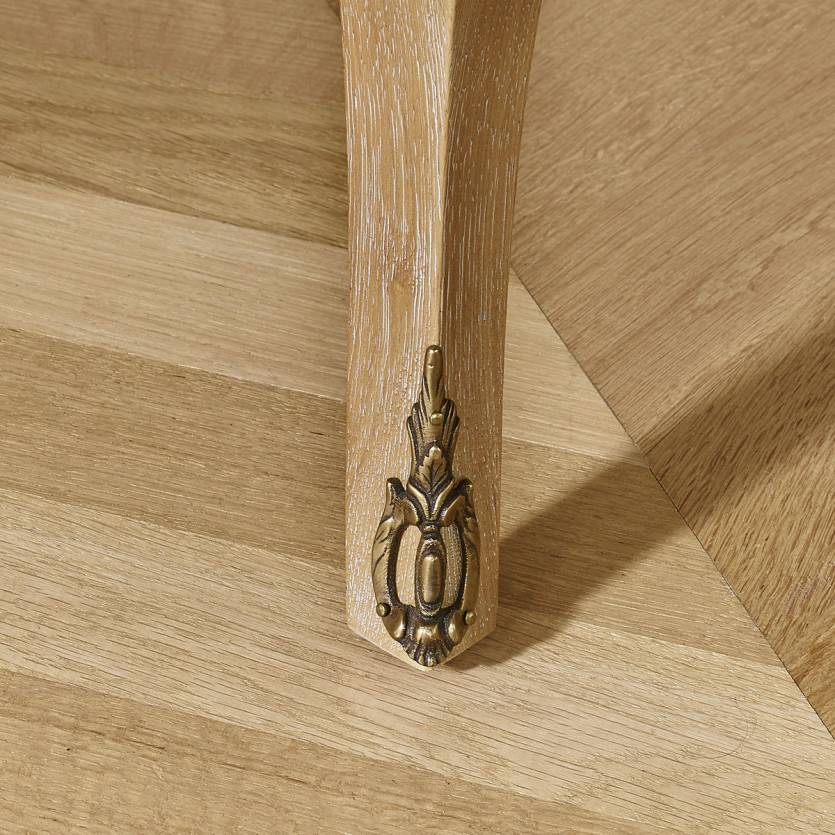 Silla de mesa CONSTANCE PAUL - Estilo Voltaire en terciopelo y madera maciza