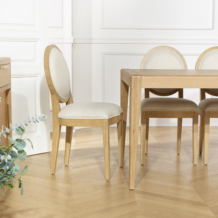 Table à manger extensible TENNESSEE 2R280 - Style moderne en chêne, 12 couverts, 180-280 x 100 cm