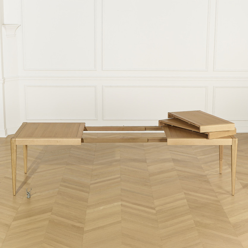 Table à manger extensible TENNESSEE 2R280 - Style moderne en chêne, 12 couverts, 180-280 x 100 cm