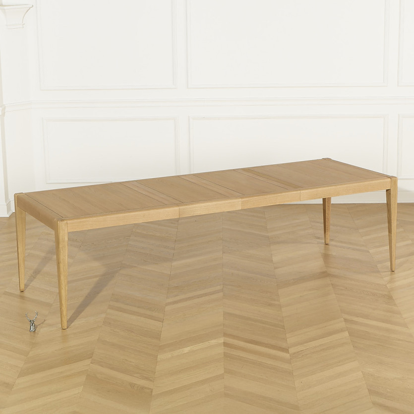 Table à manger extensible TENNESSE 2R280 - Style moderne en chêne, 12 couverts, 180-280 x 100 cm