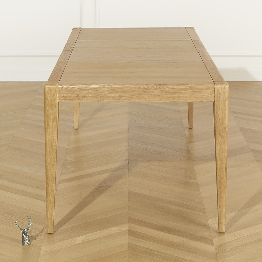 Table à manger extensible TENNESSEE 2R220 - Style moderne en chêne, 10 convives, 140-220 x 90 cm