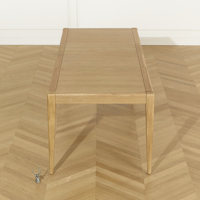 Table à manger extensible TENNESSEE 2R220 - Style moderne en chêne, 10 convives, 140-220 x 90 cm