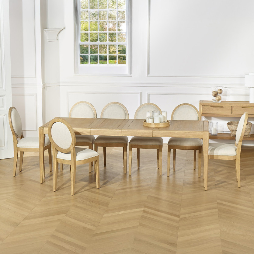Tavolo da pranzo estensibile TENNESSE 2R220 - Stile moderno in rovere, 10 persone, 140-220 x 90 cm
