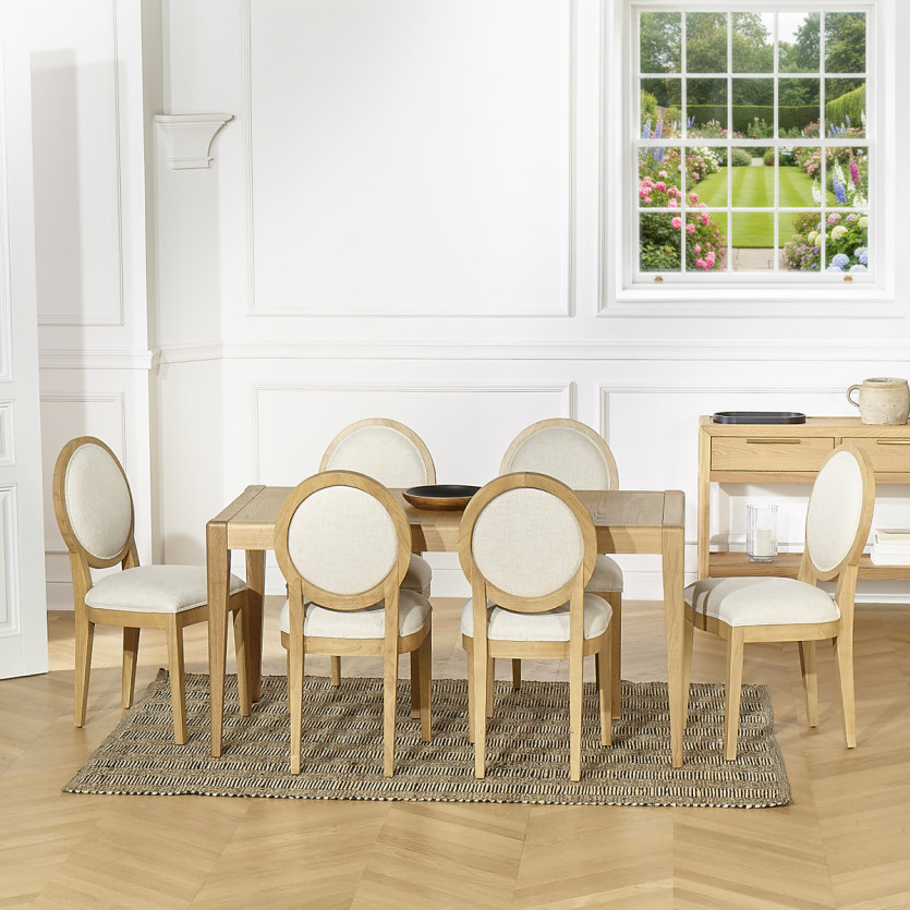 TENNESSEE S150 fester Esstisch - Moderner Stil in Eiche, 6 Gedecke, 150 x 78 cm