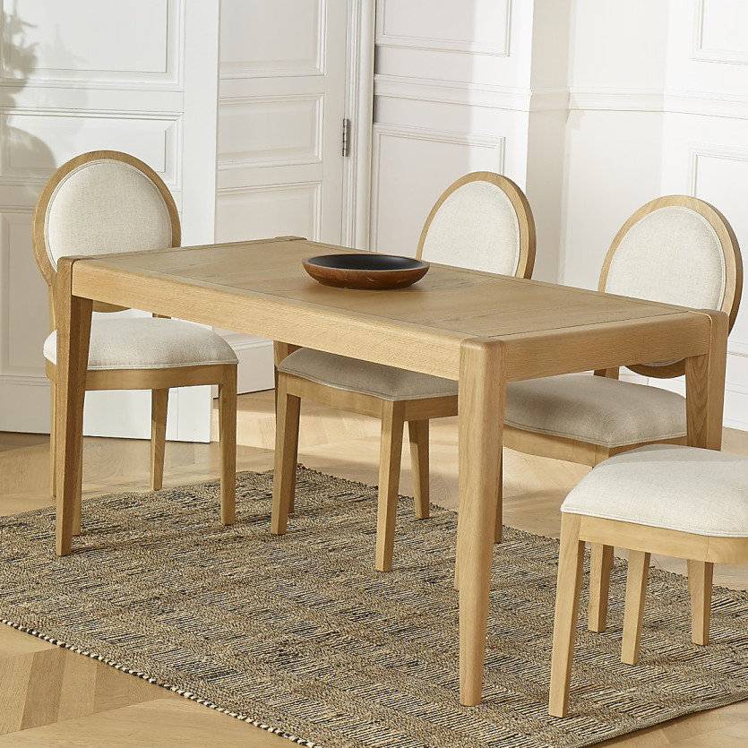 Table à manger fixe TENNESSEE S150 - Style moderne en chêne, 6 couverts, 150 x 78 cm