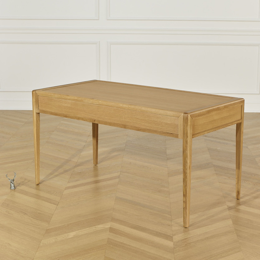 Scrivania TENNESSE - Stile contemporaneo in rovere chiaro, 2 cassetti