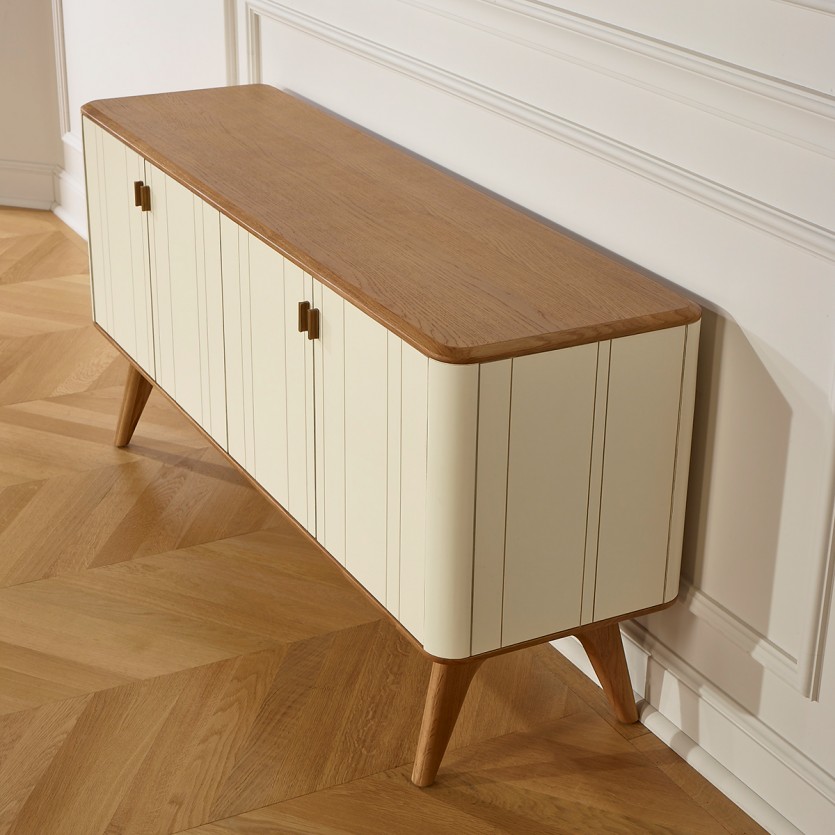 KYOTO - Contemporary buffet style, oak top, 4 doors, FSC® certified wood