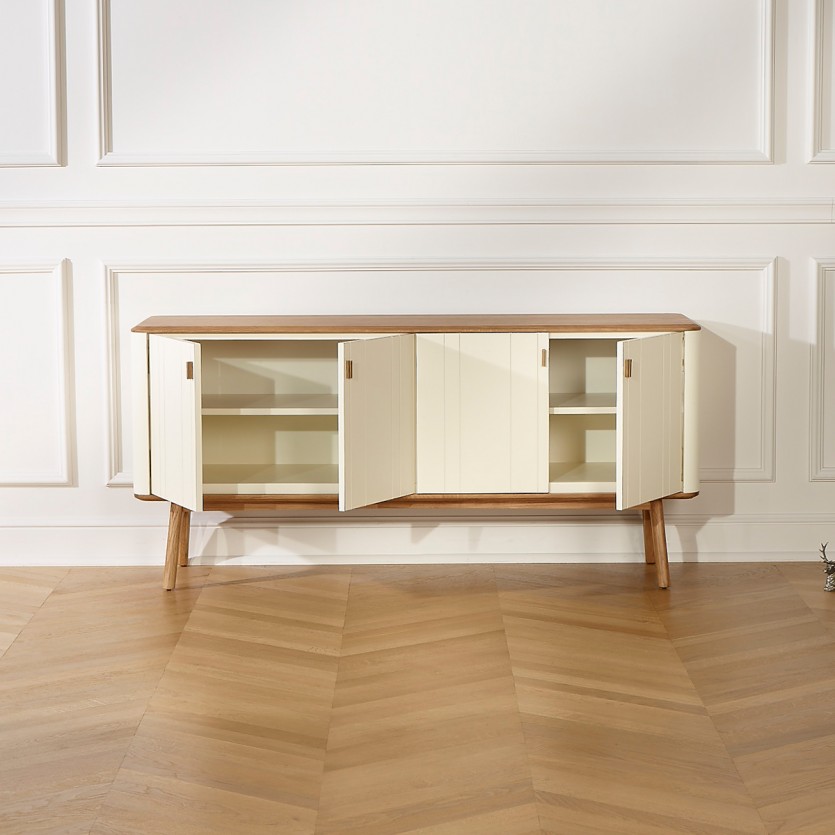 KYOTO - Contemporary buffet style, oak top, 4 doors, FSC® certified wood