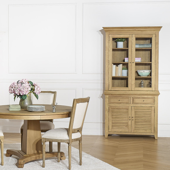 CHARLES Anrichte - Shabby Chic Stil aus Eiche, 2 Schubladen, 4 Türen