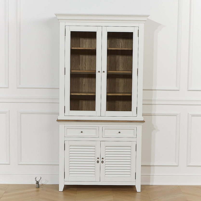 Buffet EDEN - Stile shabby chic, piano in rovere, 2 cassetti, 4 ante