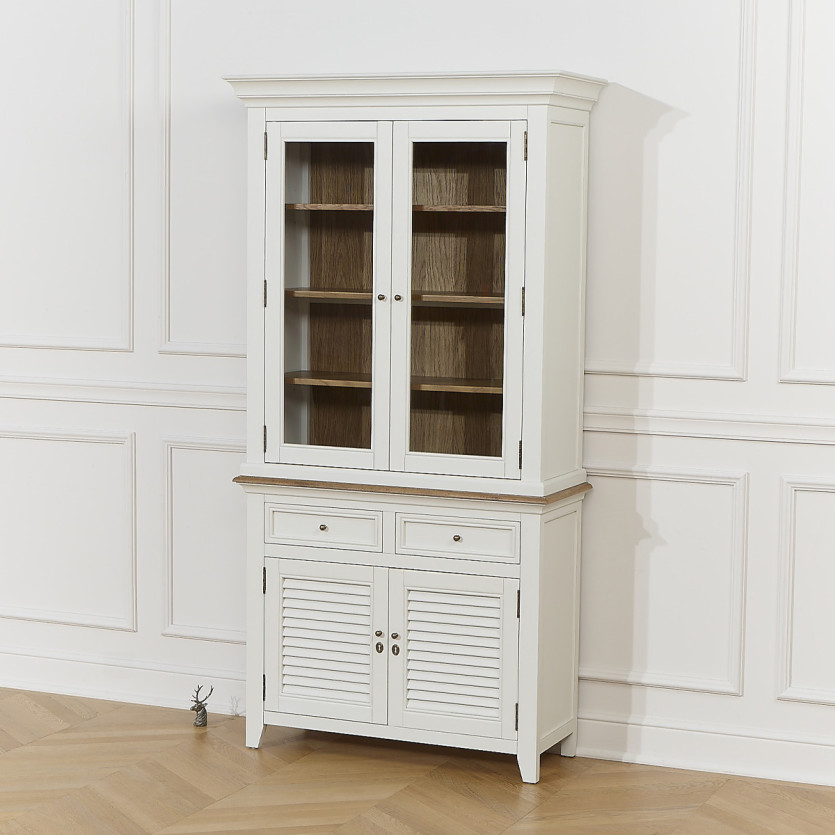 Buffet EDEN - Stile shabby chic, piano in rovere, 2 cassetti, 4 ante