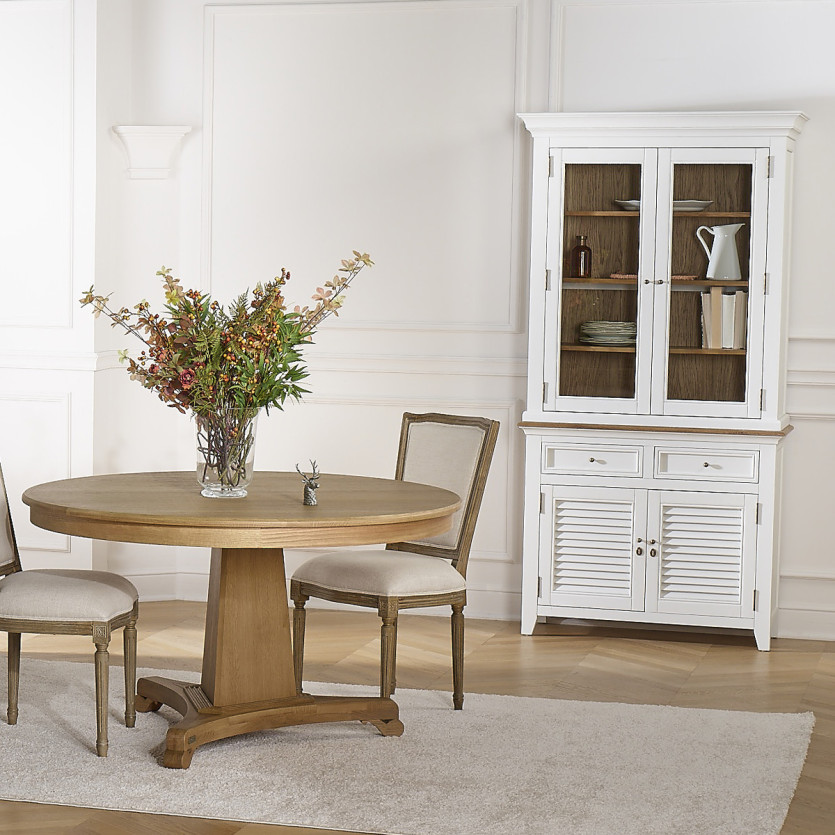 Buffet EDEN - Stile shabby chic, piano in rovere, 2 cassetti, 4 ante