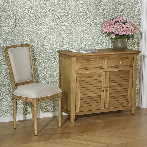 Buffet CHARLES - Stile shabby chic in rovere, 2 cassetti, 2 ante