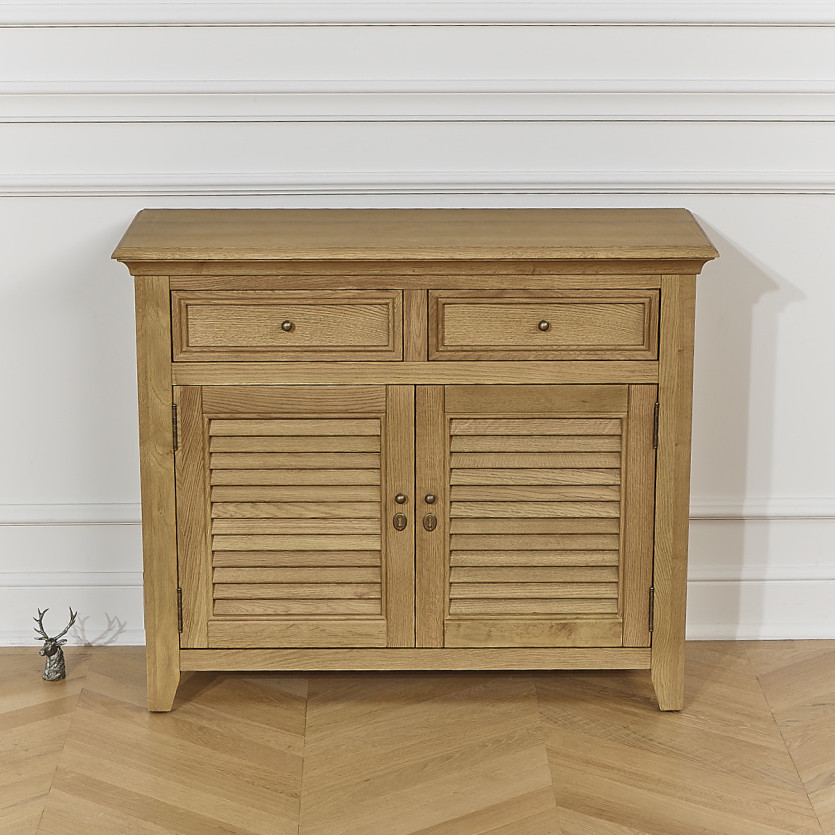 Buffet CHARLES - Estilo shabby chic en roble, 2 cajones, 2 puertas