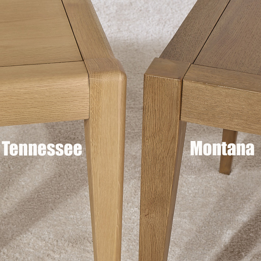 MONTANA - Table à manger extensible style moderne en chêne, 10 convives