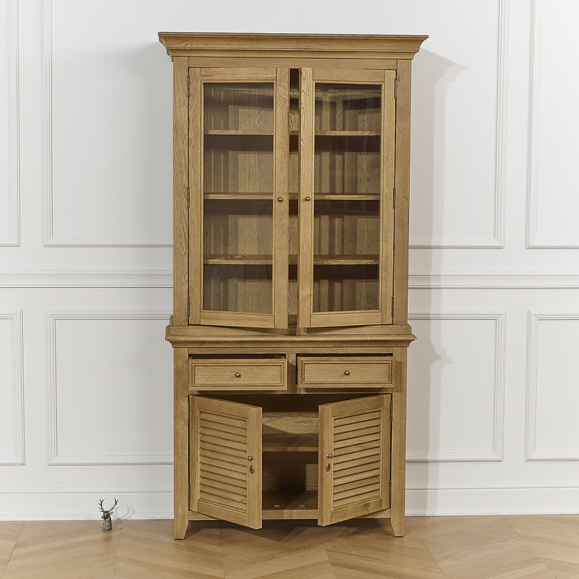 CHARLES Anrichte - Shabby Chic Stil aus Eiche, 2 Schubladen, 4 Türen