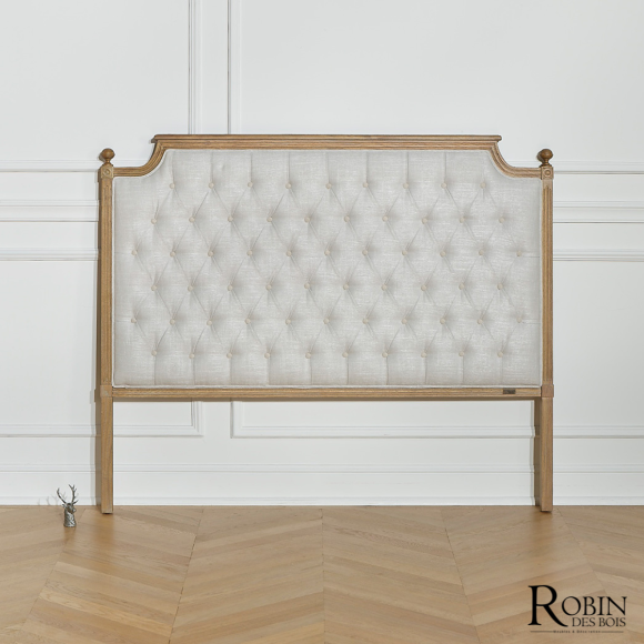 VENECIA - Cabecero tapizado estilo shabby chic, tela ignífuga, 150 cm