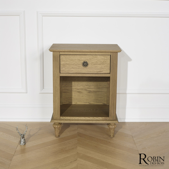 OLIVIA - Comodino Shabby chic in rovere