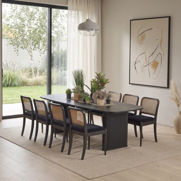 Table à manger ARTHUR - Style contemporain en chêne, 10 couverts, bois certifié FSC®