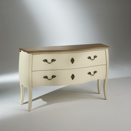 Commode ALIENOR, plateau chêne, 2 tiroirs