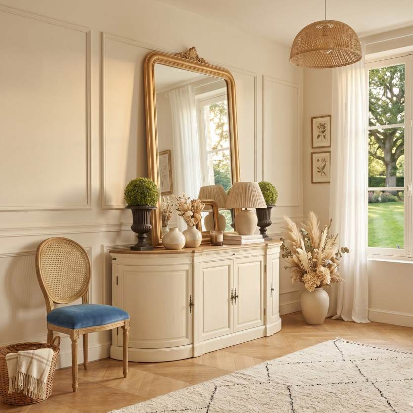 JOSEPHINE - Romantic dining room buffet, 4 doors