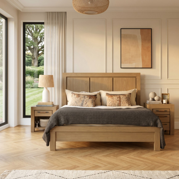 Designbed MEGÈVE – Moderne stijl in massief hout, 160 x 200, FSC®-gecertificeerd hout