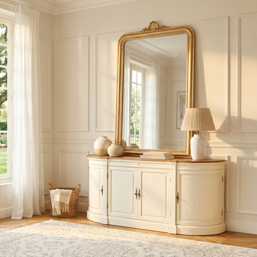 JOSEPHINE - Romantic dining room sideboard, 4 doors, FSC® certified wood