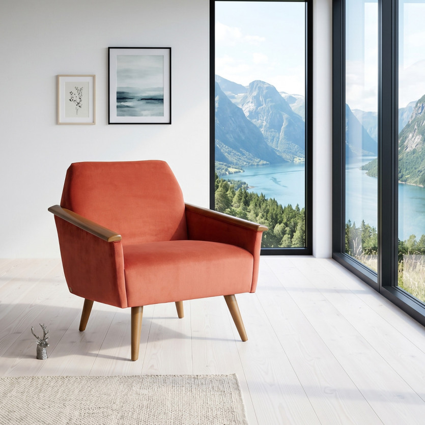 SANDER Armchair - Scandinavian style in solid wood, FSC® certified wood, 1 person