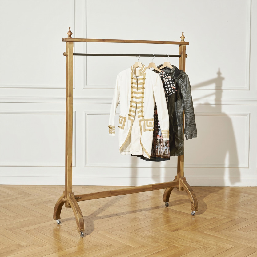 LULU Rolling Stand - Romantic style in wood and metal, 140 cm