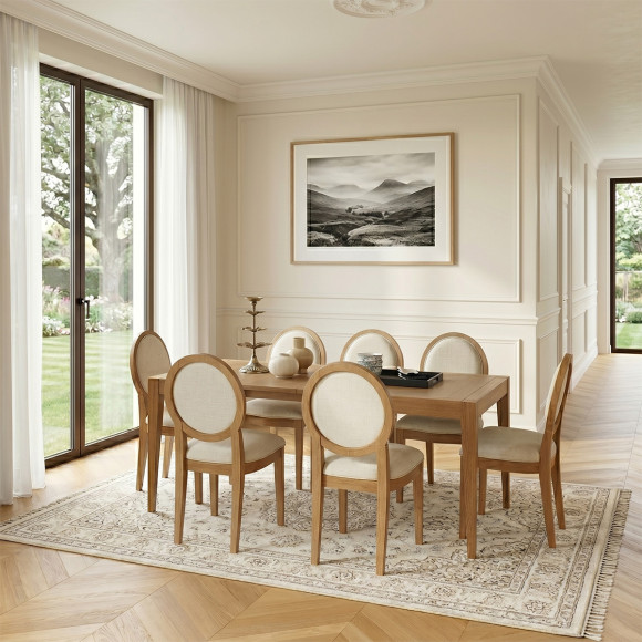 Mesa de jantar fixa MONTANA M180 - Estilo moderno em carvalho, 8 lugares, 180 x 90 cm