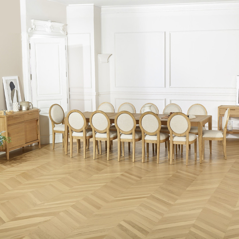 Table à manger extensible TENNESSEE 2R280 - Style moderne en chêne, 12 couverts, 180-280 x 100 cm