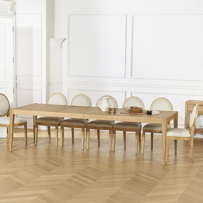 Table à manger extensible TENNESSEE 2R280 - Style moderne en chêne, 12 couverts, 180-280 x 100 cm