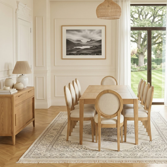 Ausziehbarer Esstisch TENNESSEE 2R280 - Moderner Stil in Eiche, 12 Plätze, 180-280 x 100 cm
