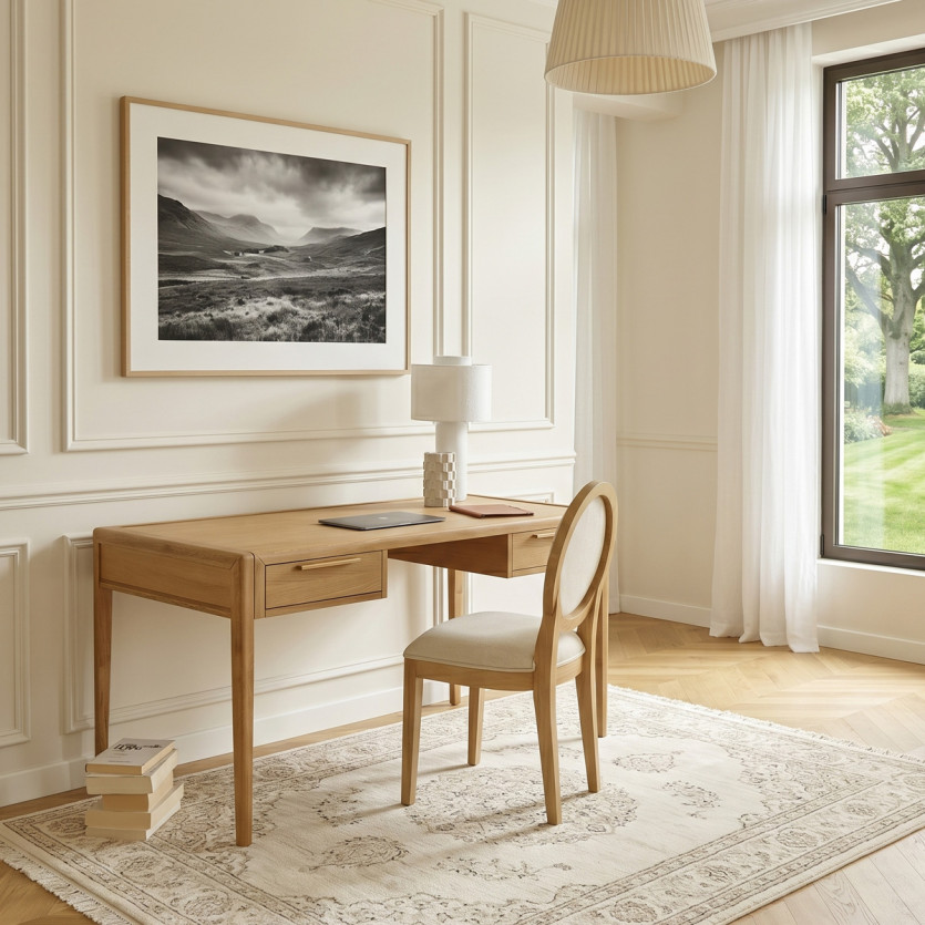 TENNESSEE Bureau - Eigentijdse stijl in licht eiken, 2 laden