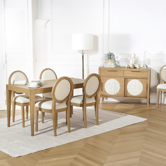 Fester Esstisch MONTANA S - Moderner Stil in Eiche, 6 Gedecke, 150 x 78 cm