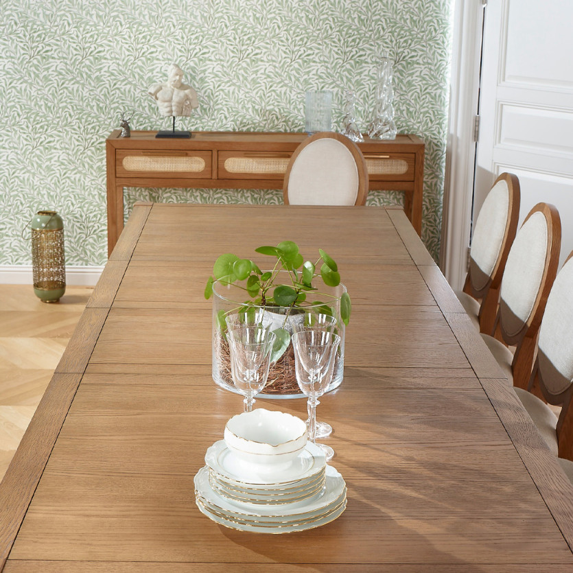 MONTANA 2R extendable dining table - Modern oak style, 12 seats, 280 x 100 cm