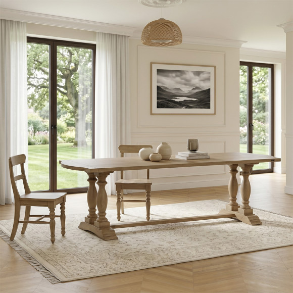 Eettafel JOHNSON – Eigentijdse stijl in hout, 8 zitplaatsen, FSC®-gecertificeerd hout