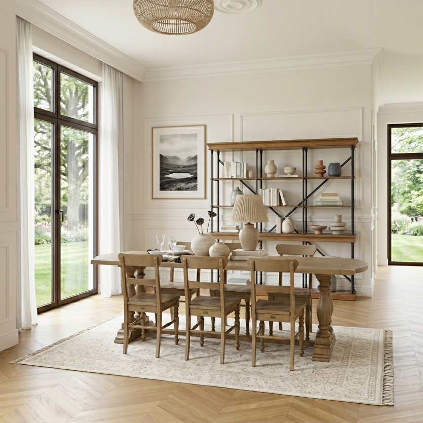 Table à manger JOHNSON – Style contemporain en bois, 8 couverts, bois certifié FSC®